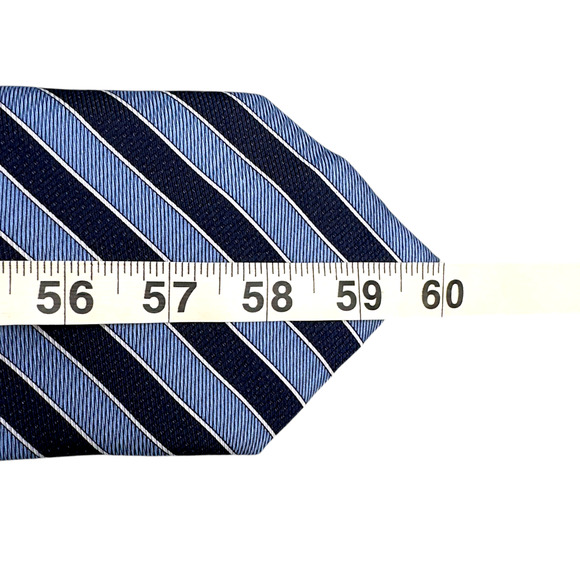 Bella Moda 100% Silk Dress Tie Bold Classic Stripe Pattern 60" 3.75" - Picture 9 of 10